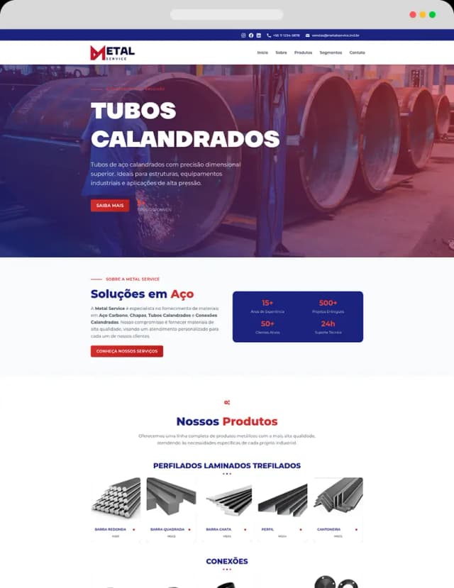 Site Metalservice - Setor Metalurgia